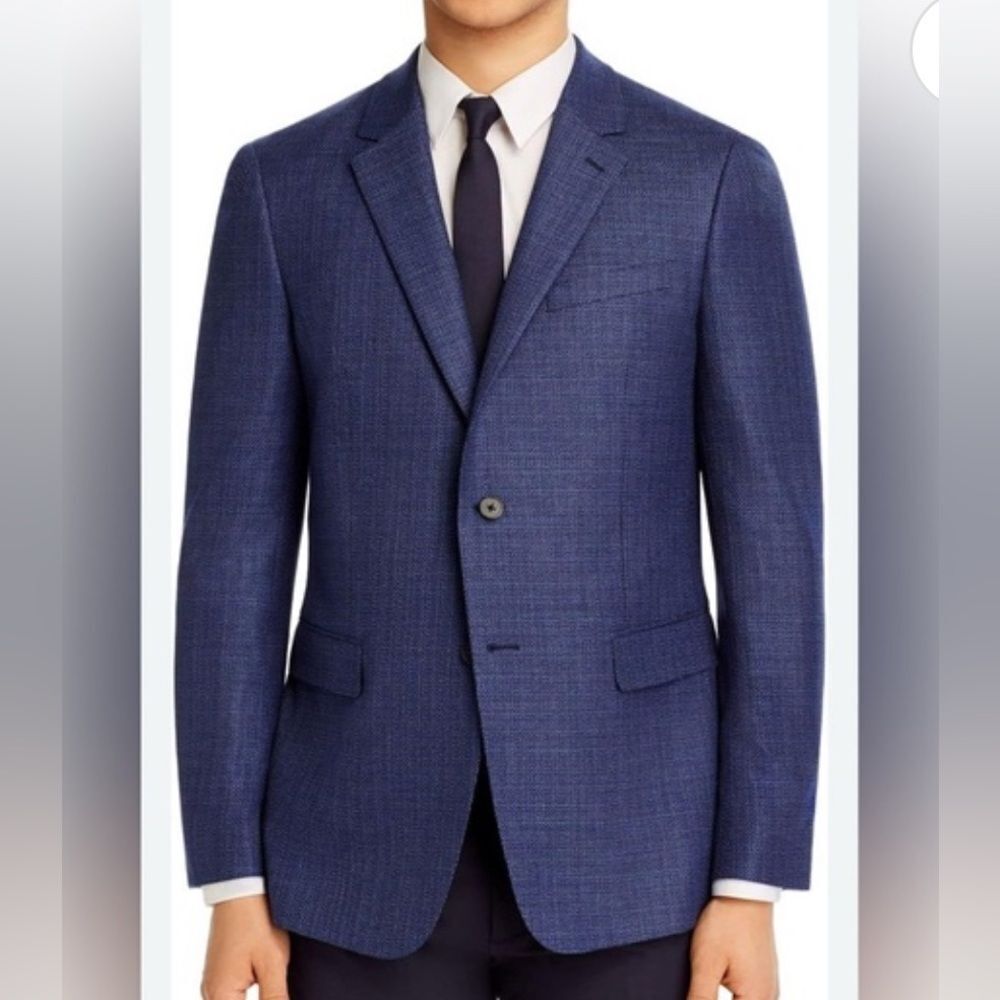 Theory Gansevoort Navy Blue 100% Virgin Wool Blazer Jacket